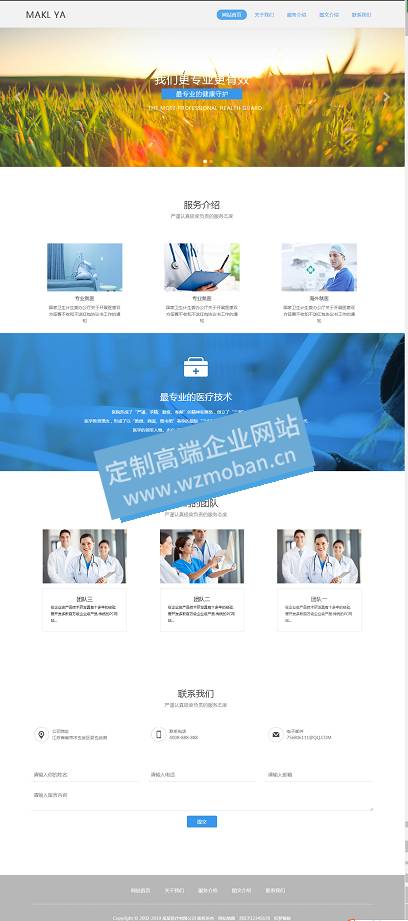 医疗机构诊所类网站模板