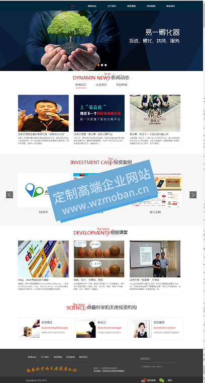 响应式金融基金黄金投资类网站模板源码