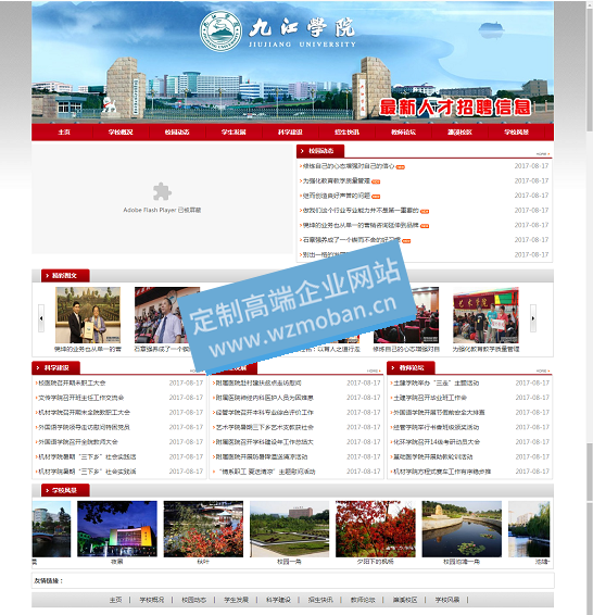 大学成人职业技术学校类网站模板